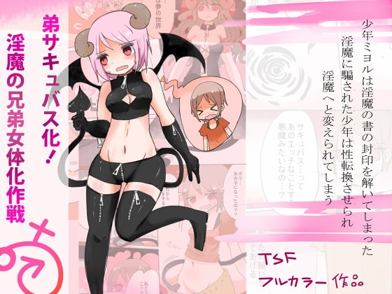 RJ167444 img main - 弟サキュバス化!淫魔の兄弟女体化作戦1